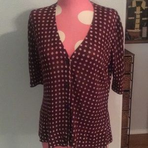 Loft maroon cardigan